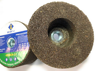 Pierre de meulage verte abrasive de carbure de silicium de 4 pouces avec le fil 5/8-11 pour le granit 4X2X5/8-11, 24Grit